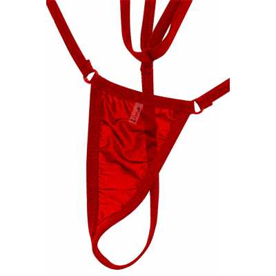 Kadın Kırmızı Askılı Fantezi G String İç Çamaşırı