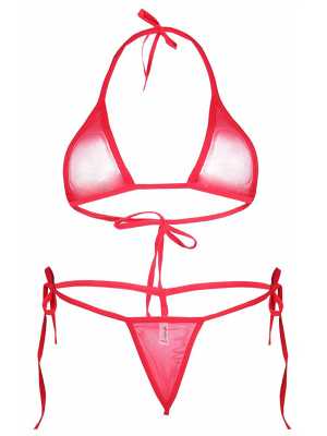 Büyük Beden Kırmızı Fantazi İç Çamaşırı Takımı Büyük Beden Kırmızı Fantazi İç Çamaşırı Takımı