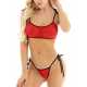 Kırmızı Fantezi Sütyen String Çamaşırı Takımı
