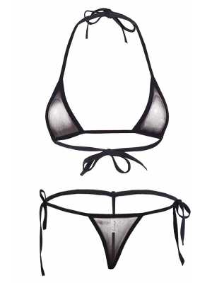 Büyük Beden Siyah Fantezi İç Çamaşırı Takımı Büyük Beden Siyah Fantezi İç Çamaşırı Takımı