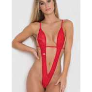 Kadın Kırmızı Dantelli Fantezi Gecelik Babydoll