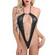 Büyük Beden Siyah Renk Transparan Fantezi Gecelik