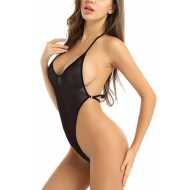 Kadın Siyah Seksi İç Çamaşırı Fantezi Gecelik Babydoll
