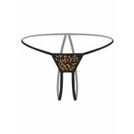 Liona Özel Bölgesi Açık Leopar Desenli Fantezi G String