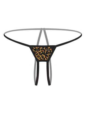 Liona Ağı Açık Büyük Beden Leopar Desenli Fantezi G String Liona Ağı Açık Büyük Beden Leopar Desenli Fantezi G String