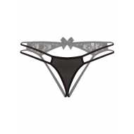 Liona Arkası Açık Siyah Fantezi String Tanga