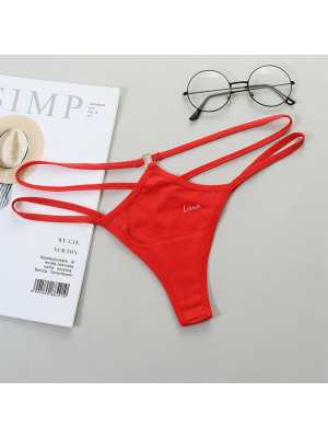 Liona Lastikli Kırmızı Fantazi String Külot