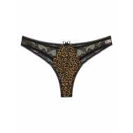 Liona Leopar Desenli Dantelli Fantezi G String Külot