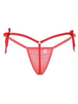 Liona Bağcıklı Transparan Kadın Kırmızı İç Çamaşırı Liona Bağcıklı Transparan Kadın Kırmızı İç Çamaşırı
