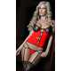 Liona Dantelli Kırmızı Seksi Jartiyer Takım Liona Dantelli Kırmızı Seksi Jartiyer Takım