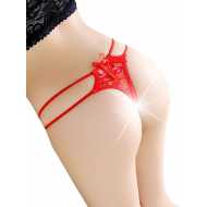 Liona Kırmızı Dantelli Büyük Beden Fantezi String