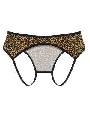 Liona Ağı Arası Açık Leopar Desenli Fantazi Külot Liona Ağı Arası Açık Leopar Desenli Fantazi Külot