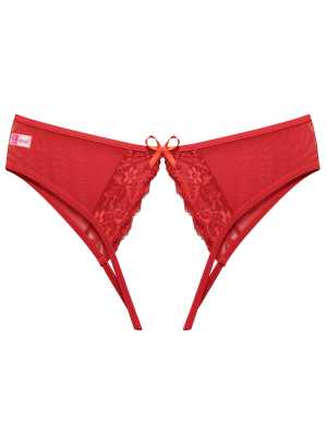Liona Dantelli Özel Bölgesi Açık Kadın Kırmızı Fantezi Külot Liona Dantelli Özel Bölgesi Açık Kadın Kırmızı Fantezi Külot