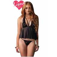 Liona Siyah Bayan Fantazi Gecelik