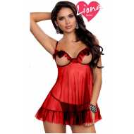 Liona Bayan Kırmızı Seksi Gecelik