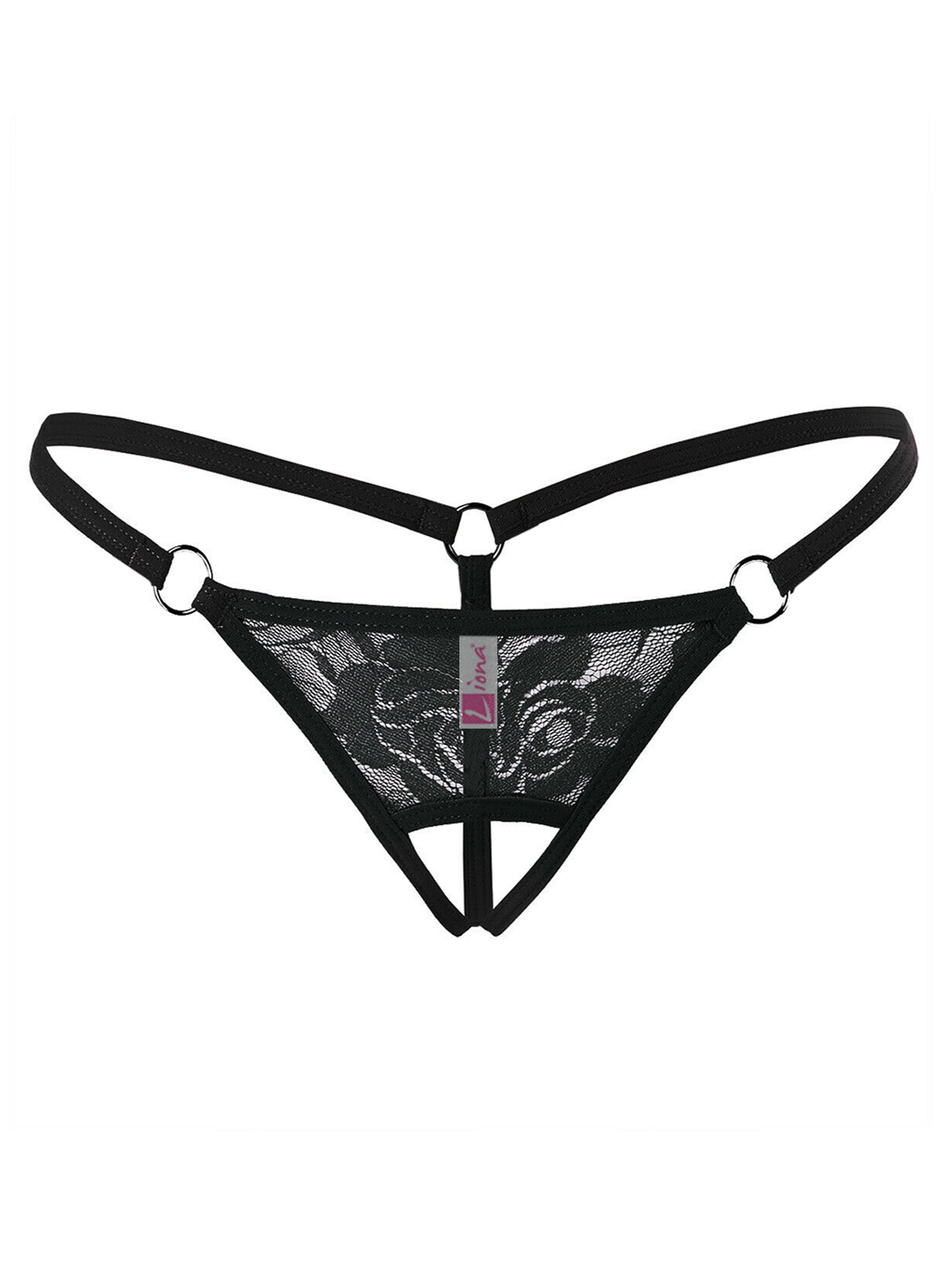 Ağı Açık Siyah Dantelli  İç Çamaşırı G String 66277SYH