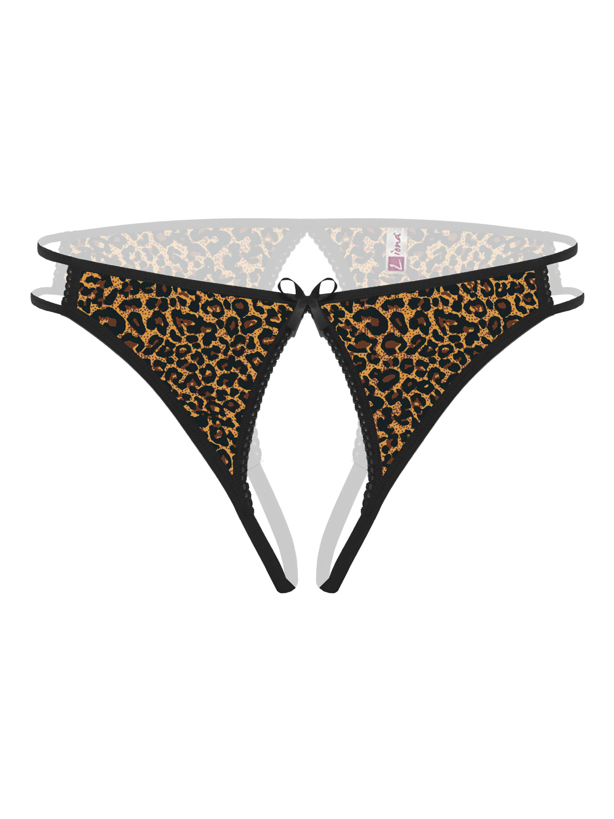 Ağı Açık Leopar Desenli  Külot String 66295LEO