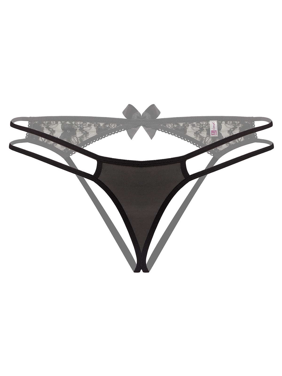 Arkası Açık Siyah  String Tanga 66298SYH