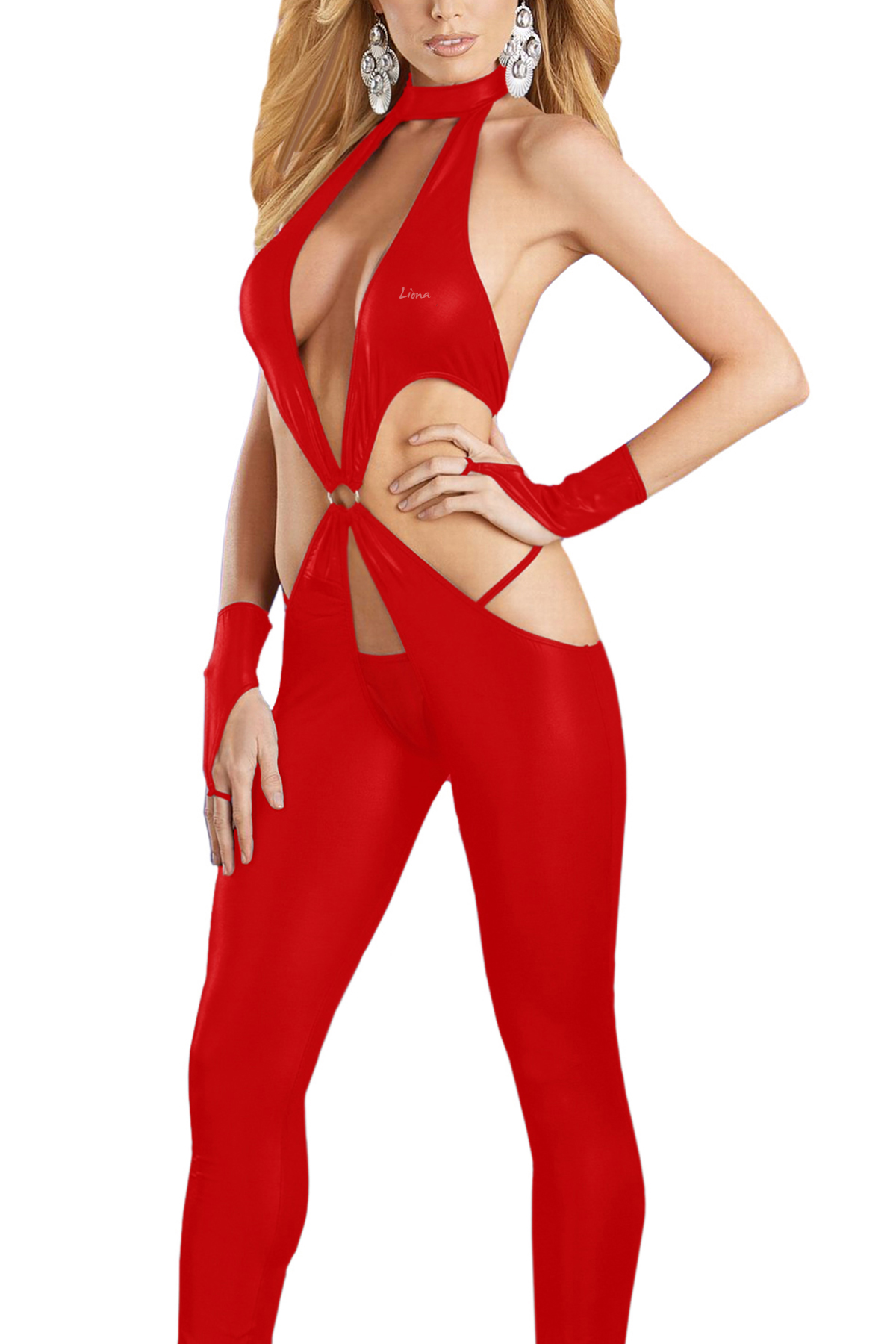 Kırmızı  İç Giyim Kostümü 66301KRM