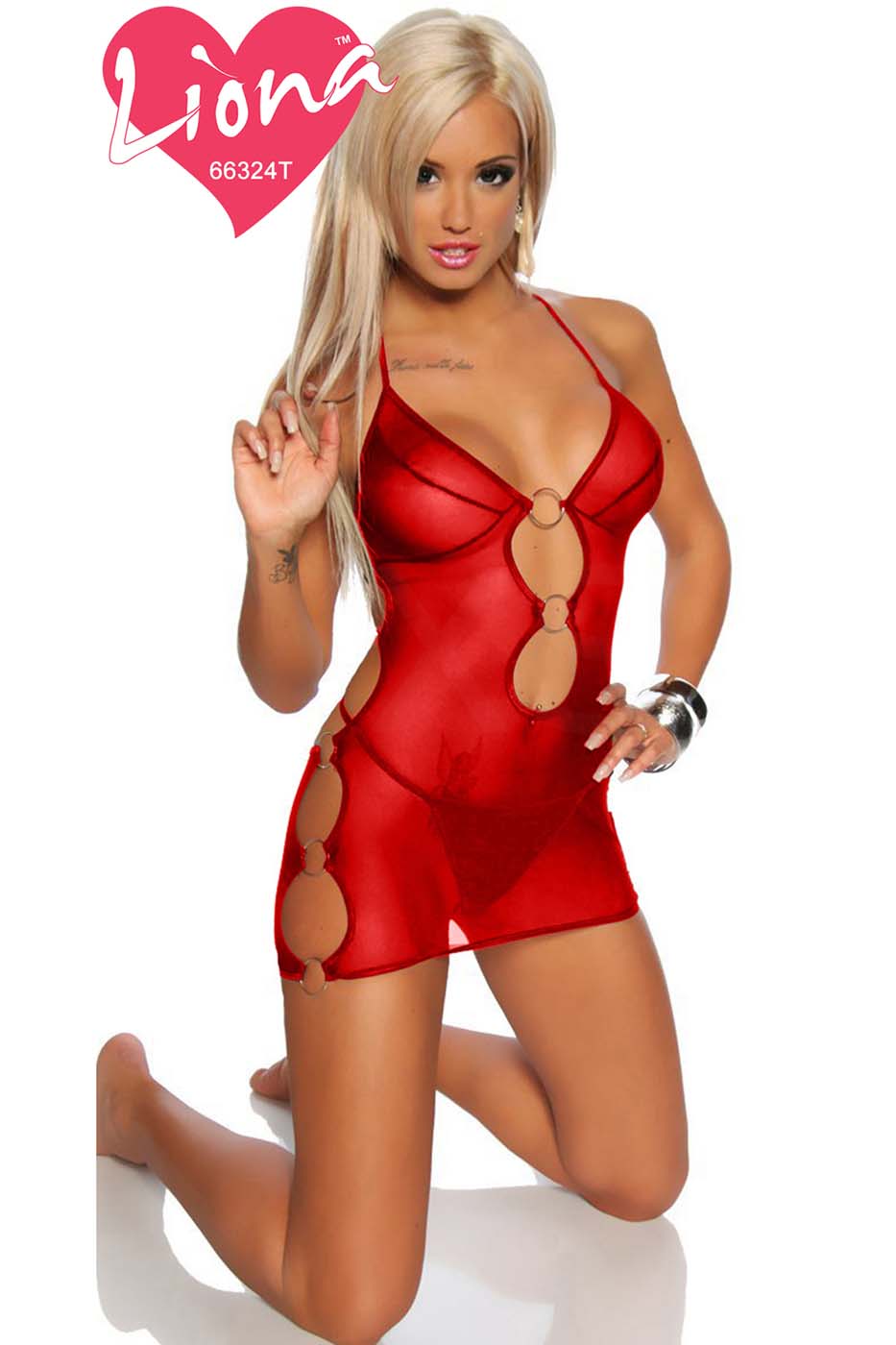 Liona Siyah Büyük Beden Gecelik